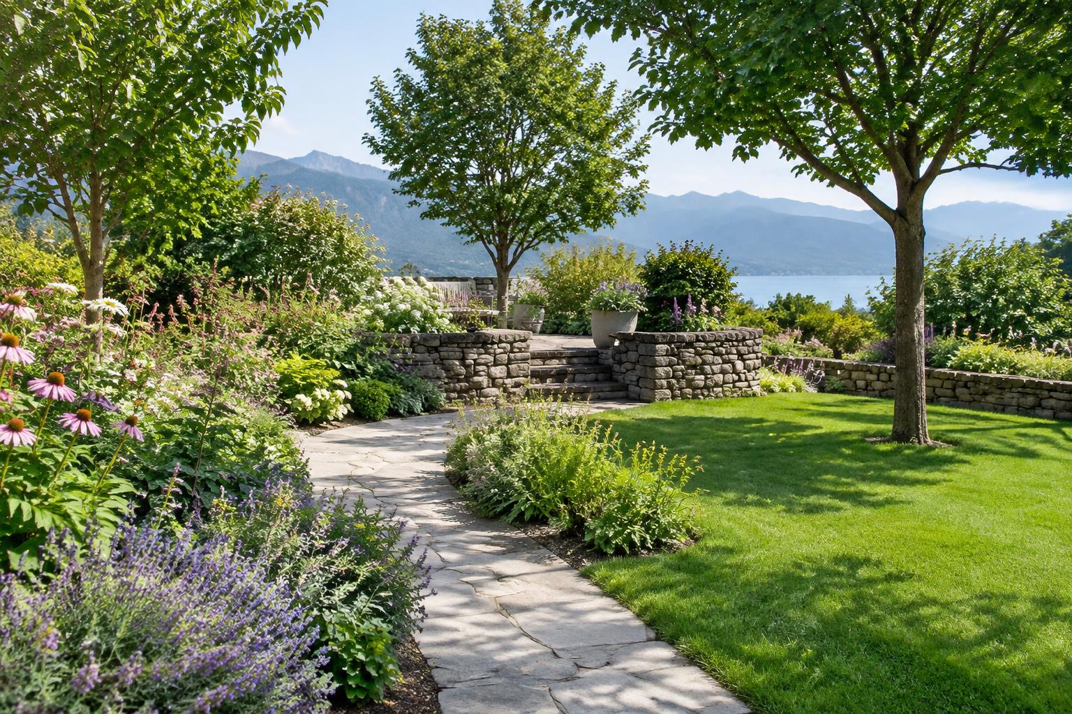 Gartenansicht – illustratives Platzhalterbild